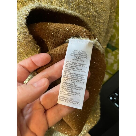 NWT J.Crew Gold Sparkle Sweater Jacket - Picture 11 of 11